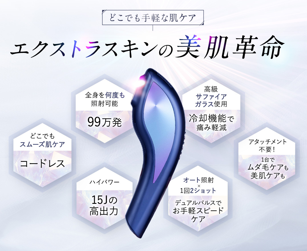 どこでも手軽な肌ケア　エクストラスキンの美肌革命